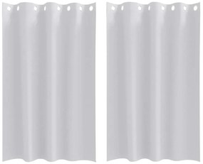vidaXL Κουρτίνες με κουρτίνες 2 pcs Ανοιχτό Γκρι Πολυεστέρας