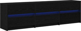 vidaXL Μονάδες TV 180 x 34 x 50 εκ Μαύρη Οξυά