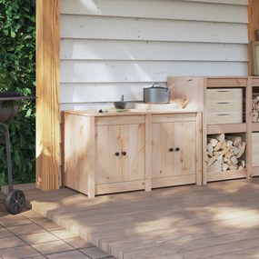 vidaXL Ντουλάπι Εξωτερικής Κουζίνας 106x55x64 εκ. Μασίφ Ξύλο Πεύκου