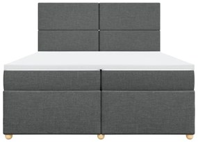 ΚΡΕΒΑΤΙ BOXSPRING ΜΕ ΣΤΡΩΜΑ ΣΚΟΥΡΟ ΓΚΡΙ 200X200 ΕΚ. ΥΦΑΣΜΑΤΙΝΟ 3291381