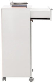 Ντουλάπι Diamond Megapap τροχήλατο σε χρώμα λευκό 50x40x100εκ.