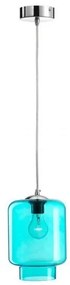Κρεμαστό Φωτιστικό Οροφής E27 60W Γυαλί Luma Lighting-114-01024-04-bleu-Μπλε 114-01024-04-bleu
