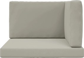 vidaXL Μαξιλάρι Καναπέ Εξωτερικού Χώρου 3 pcs Γκρι Πολυεστέρας