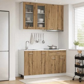 vidaXL Μονάδα κουζίνας LYON 4 pcs Artisan Δρυς Επεξεργασμένο Ξύλο