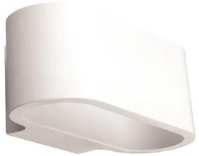 Απλίκα Τοίχου G9 1X6W Γύψος Οβάλ Small 147-53304 Λευκό Eurolamp-147-53304-Λευκό 147-53304