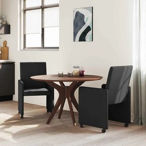 vidaXL Καρέκλα τραπεζαρίας 2 pcs Μαύρο 57 x 66 x 94 εκ ύφασμα