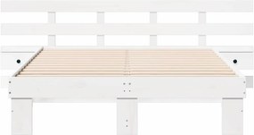 vidaXL Σκελετός Κρεβατιού Λευκό 140 x 190 cm Στερεά ξυλεία πεύκου