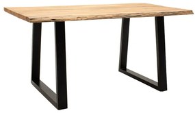 Intrahome Τραπέζι SIERRARA ANDESELLA Intrahome μασίφ ξύλο ακακίας σε φυσική απόχρωση με μαύρα μεταλλικά πόδια 140x80x76εκ | SKU: INTRAPA-483111112