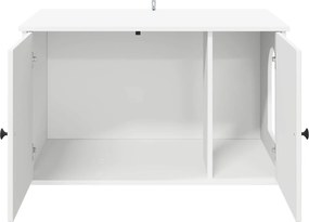 vidaXL Σπίτι Γάτας Λευκό 85 x 55 x 50,5 εκ Επεξεργασμένο ξύλο