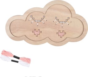 ΔΗΜΙΟΥΡΓΙΚΉ ΑΠΑΣΧΌΛΗΣΗ WOODEN KNIT CRAFT 30*17CM CLOUD WOMD341