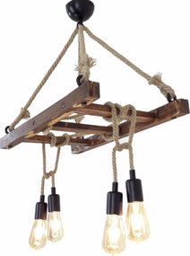 Φωτιστικό Οροφής Πολύφωτο A-G Merdiven 806ALD1492 Walnut
