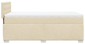 ΚΡΕΒΑΤΙ BOXSPRING ΜΕ ΣΤΡΩΜΑ ΚΡΕΜ 90X200 ΕΚ.ΥΦΑΣΜΑΤΙΝΟ 3288090