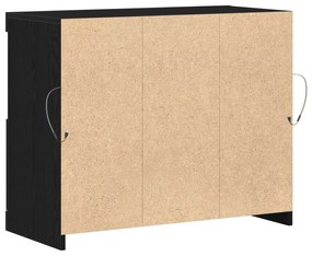 vidaXL Sideboard με LED Φωτισμό Μαύρος Δρυός 81x37x67 εκ.