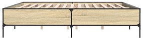vidaXL Πλαίσιο Κρεβατιού Sonoma Δρυς 180x200 εκ. Επεξ. Ξύλο & Μέταλλο