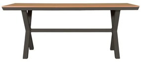 Τραπέζι FL6510 Fylliana Αλουμινίου Polywood Cappuccino 180x100x75 εκ. 180x100x75 εκ.