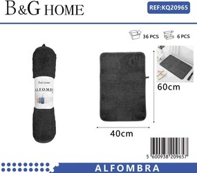 Πατάκι μπάνιου - M0831 - 40x60cm - Black - 20965