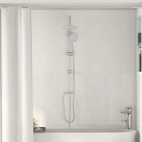 vidaXL Σύστημα Ντους Ασημί 47 x 20 x 95 εκ. Ανοξείδωτο Ατσάλι