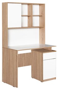 Γραφείο Plus Megapap σε χρώμα sonoma - λευκό 105x56x170εκ. GP009-0015