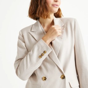 Σακάκι σε ίσια γραμμή με λινό στη σύνθεση