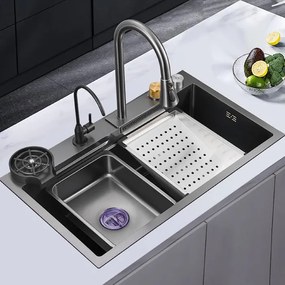 Sanitec Inox Nano Multi 108045 (80x45) - Πολυλειτουργικος Νεροχύτης Κουζινας