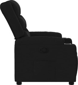 vidaXL Πολυθρόνα Ανακλινόμενη Μαύρη Υφασμάτινη