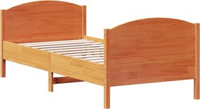 vidaXL Σκελετός Κρεβ. Χωρίς Στρώμα Καφέ Κεριού 100x200 εκ Μασίφ Πεύκο