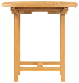 Τραπέζι Κήπου Επεκτεινόμενο 110-160x80x75 εκ. Μασίφ Ξύλο Teak - Καφέ