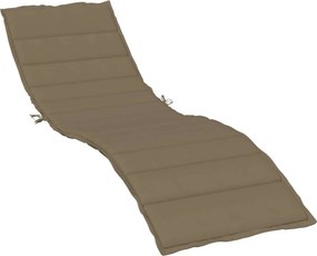 vidaXL Μαξιλάρι Ξαπλώστρας Taupe 200x50x4 εκ. Ύφασμα