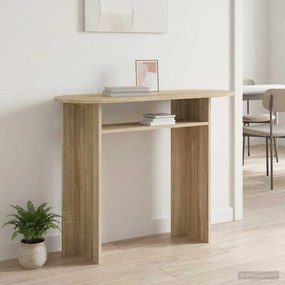 vidaXL Τραπέζι κονσόλας με αποθήκευση Sonoma Δρυς 100 x 39,5 x 75 εκ