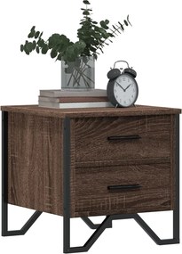 vidaXL Κομοδίνο Καφέ Δρυς 40x41x40 εκ. από Επεξεργασμένο Ξύλο