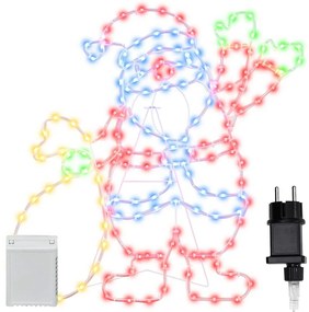 vidaXL Φως Άγιου Βασίλη Πολύχρωμο 58.5 x 60 x 1.3 εκ. Σίδερο