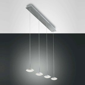 Φωτιστικό Οροφής Led Hale 3255-49-212 Aluminium Fabas Luce Μέταλλο,Γυαλί