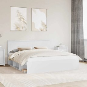 vidaXL Σκελετός Κρεβατιού Λευκό 180 x 200 cm Επεξεργασμένο ξύλο