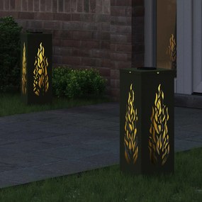 vidaXL Ηλιακό LED Φως Δρόμου 2 pcs Θερμό λευκό 18 x 18 x 50 εκ.