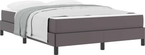 vidaXL Σκελετός Κρεβατιού με στρώμα Γκρι 140 x 200 cm ύφασμα