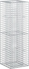 vidaXL Ανασηκωμένο κρεβάτι gabion Ασημί