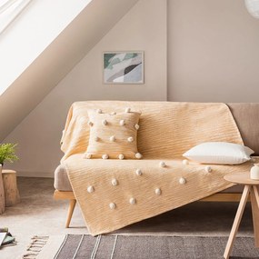 Ριχτάρι Poms 555/10 Mustard Gofis Home Πολυθρόνα 100% Cotton