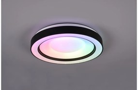 Πλαφονιέρα Φωτιστικό Οροφής LED RGBW 22W Μαύρο 3CCT Dimmer Εφέ Arco R65091032 Trio Lighting-R65091032-Μαύρο R65091032
