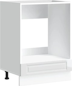 vidaXL Ντουλάπι φούρνου Porto Γυαλ. Λευκό Επεξεργασμένο ξύλο