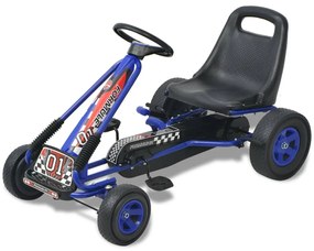 vidaXL Go Kart με Πετάλια με Ρυθμιζόμενο Κάθισμα Μπλε