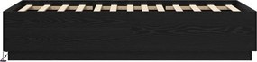 vidaXL Κρεβάτι με φωτισμό LED Μαύρη Δρυς 80 x 200 cm