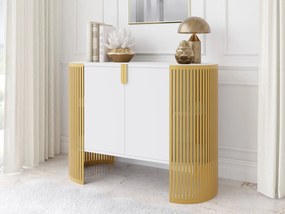 Μπουφές Fikoli III-Λευκό - Χρυσό