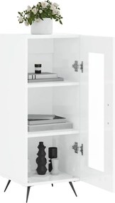 vidaXL Ντουλάπι Γυαλιστερό Λευκό 34,5x34x90 εκ. Επεξεργασμένο Ξύλο
