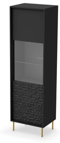 MURANO KM-1 chest, color: artisan oak/black DIOMMI V-PL-BULLET-W-1 DIOMMI-60-22146