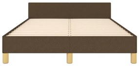 vidaXL Σκελετός Κρεβατιού Χωρίς Στρώμα Σκ. Καφέ 120x200 εκ. Υφασμάτινο