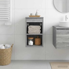 vidaXL Ντουλάπι Μπάνιου Γκρι Sonoma 30 x 44,5 x 50 εκ.