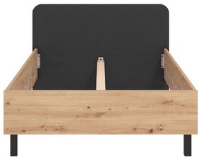Κρεβάτι Barletta 120 Artisan - Γκρί Ύφασμα 120x200 εκ. 131x213.5x85.5 εκ.