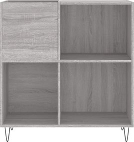 vidaXL Δισκοθήκη Γκρι Sonoma 84,5 x 38 x 89 εκ. από Επεξεργασμένο Ξύλο