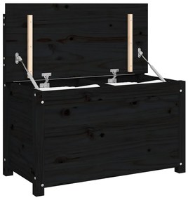 vidaXL Πάγκος Μαύρος 80 x 41 x 77 εκ. από Μασίφ Ξύλο Πεύκου