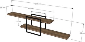 Wall Shelf Mone - Atlantik Atlantic Pine